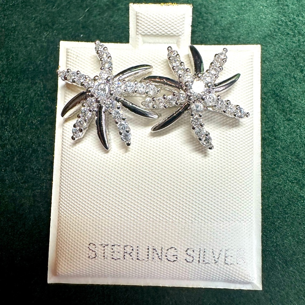 Sterling Silver Starfish Earrings